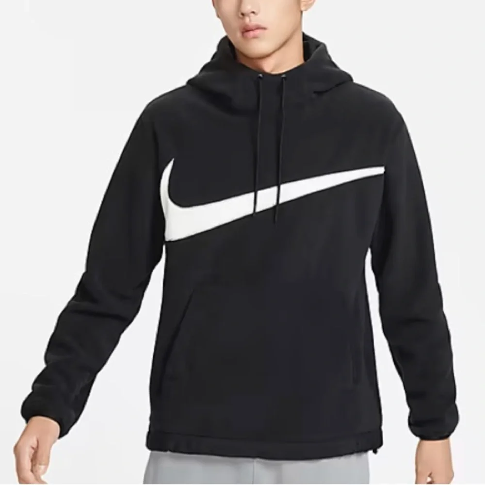 Nike Club Fleece Winterized Pullover Hoodie Mens M Black Lightweight